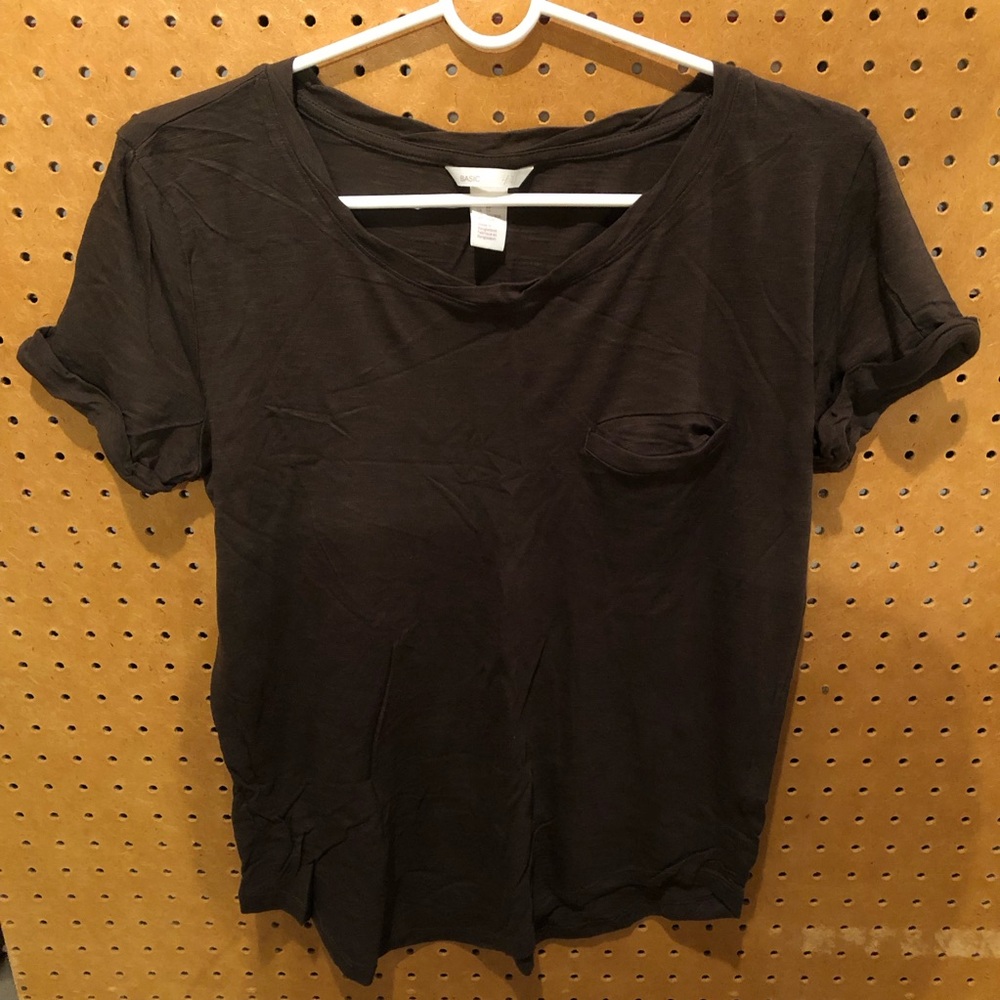 H&M Olive Green Side Pocket Tee Shirt
